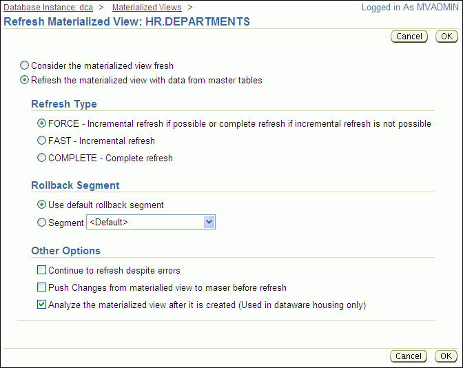 Description of tdpii_refresh_mv.gif follows