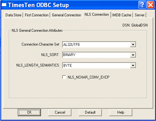Setting the connection character set