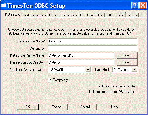 Data Store setup